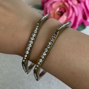 Medina Hexagon Pave Bracelet Set